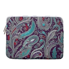 Seamless Pattern Paisley Decorative 14  Vertical Laptop Sleeve Case With Pocket by Paksenen