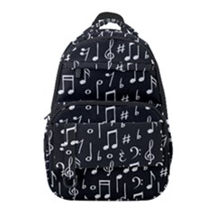 Chalk Music Notes Signs Seamless Pattern Carry-on Travel Backpack by Ravend