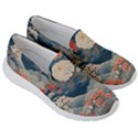 Seamless Pattern Chinoiserie Flowers Women s Lightweight Slip Ons View3