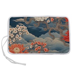 Seamless Pattern Chinoiserie Flowers Pen Storage Case (m) by Paksenen