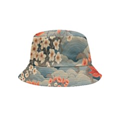 Seamless Pattern Chinoiserie Flowers Bucket Hat (kids) by Paksenen