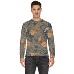 Seamless Pattern Patterns Leaves Vintage Men s Fleece Sweatshirt