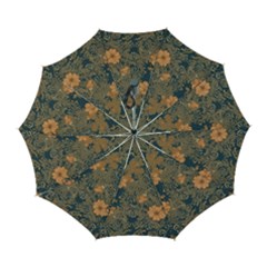 Seamless Pattern Patterns Leaves Vintage Automatic Folding Umbrella With Case (large)