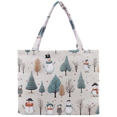 Snowman Snow Christmas Mini Tote Bag