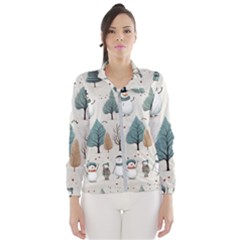 Snowman Snow Christmas Women s Windbreaker