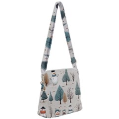 Snowman Snow Christmas Zipper Messenger Bag