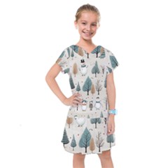 Snowman Snow Christmas Kids  Drop Waist Dress