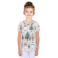 Snowman Snow Christmas Kids  One Piece T-shirt