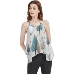 Snowman Snow Christmas Flowy Camisole Tank Top