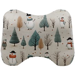 Snowman Snow Christmas Head Support Cushion