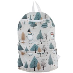 Snowman Snow Christmas Foldable Lightweight Backpack