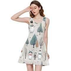 Snowman Snow Christmas Inside Out Racerback Dress