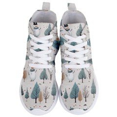 Snowman Snow Christmas Women s Lightweight High Top Sneakers