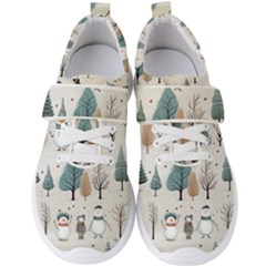 Snowman Snow Christmas Men s Velcro Strap Shoes