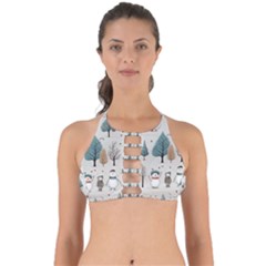 Snowman Snow Christmas Perfectly Cut Out Bikini Top