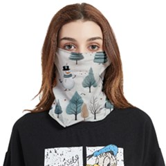 Snowman Snow Christmas Face Covering Bandana (two Sides)