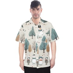 Snowman Snow Christmas Men s Hawaii Shirt