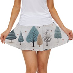 Snowman Snow Christmas Women s Skort