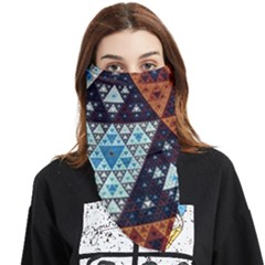 Fractal Triangle Geometric Abstract Pattern Face Covering Bandana (triangle) by Cemarart