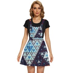 Fractal Triangle Geometric Abstract Pattern Apron Dress by Cemarart