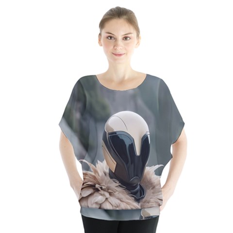 Digital Rebel  Batwing Chiffon Blouse by 1xmerch