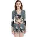 Digital Rebel  Velvet Wrap Crop Top and Shorts Set View1