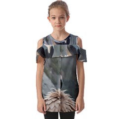 Digital Rebel  Fold Over Open Sleeve Top