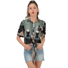 Digital Rebel (11) Tie Front Shirt  by 1xmerch