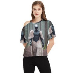 Digital Rebel (11) One Shoulder Cut Out T-shirt by 1xmerch