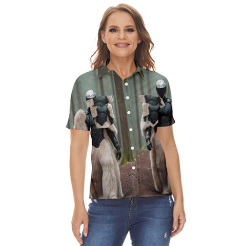 Digital Rebel (11) Women s Short Sleeve Double Pocket Shirt by 1xmerch