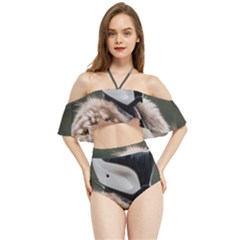 Digital Rebel (13) Halter Flowy Bikini Set 