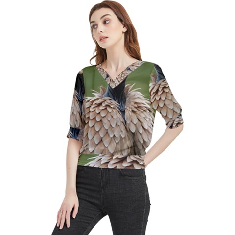 Digital Rebel (14) Quarter Sleeve Blouse by 1xmerch