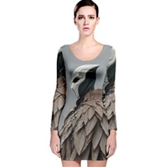 Digital Rebel (18) Long Sleeve Velvet Bodycon Dress by 1xmerch