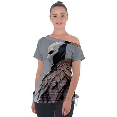 Digital Rebel (18) Off Shoulder Tie-up T-shirt by 1xmerch