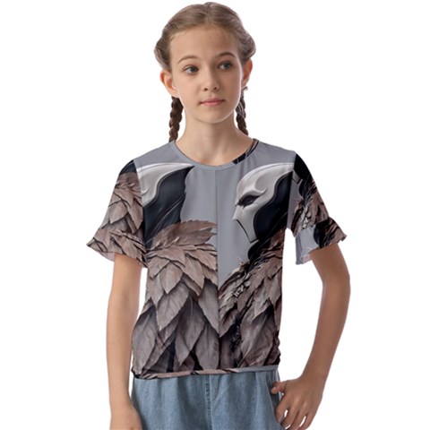 Digital Rebel (18) Kids  Cuff Sleeve Scrunch Bottom T-shirt by 1xmerch