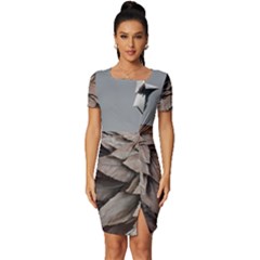 Digital Rebel (18) Fitted Knot Split End Bodycon Dress by 1xmerch