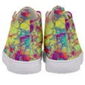 Fractal Spiral Abstract Background Vortex Yellow Kids  Mid-Top Canvas Sneakers View4