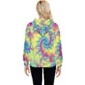 Fractal Spiral Abstract Background Vortex Yellow Women s Lightweight Drawstring Hoodie View4