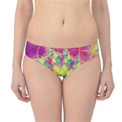 Fractal Spiral Abstract Background Vortex Yellow Hipster Bikini Bottoms