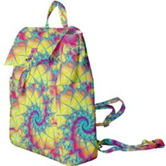 Fractal Spiral Abstract Background Vortex Yellow Buckle Everyday Backpack