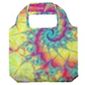 Fractal Spiral Abstract Background Vortex Yellow Premium Foldable Grocery Recycle Bag View1