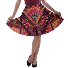 Trippy Garland A-line Skater Skirt