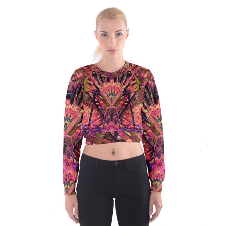 Trippy Garland Cropped Sweatshirt