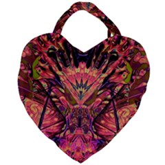 Trippy Garland Giant Heart Shaped Tote