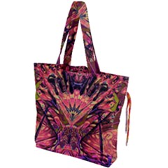 Trippy Garland Drawstring Tote Bag