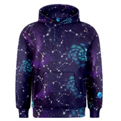 Realistic Night Sky Poster With Constellations Men s Core Hoodie