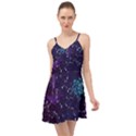 Realistic Night Sky Poster With Constellations Summer Time Chiffon Dress View1