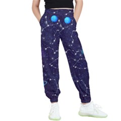 Realistic Night Sky Poster With Constellations Kids  Joggers by Ket1n9