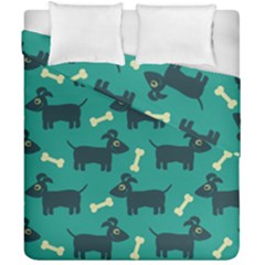 Happy Dogs Animals Pattern Duvet Cover Double Side (california King Size)