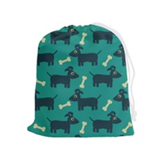 Happy Dogs Animals Pattern Drawstring Pouch (xl) by Ket1n9